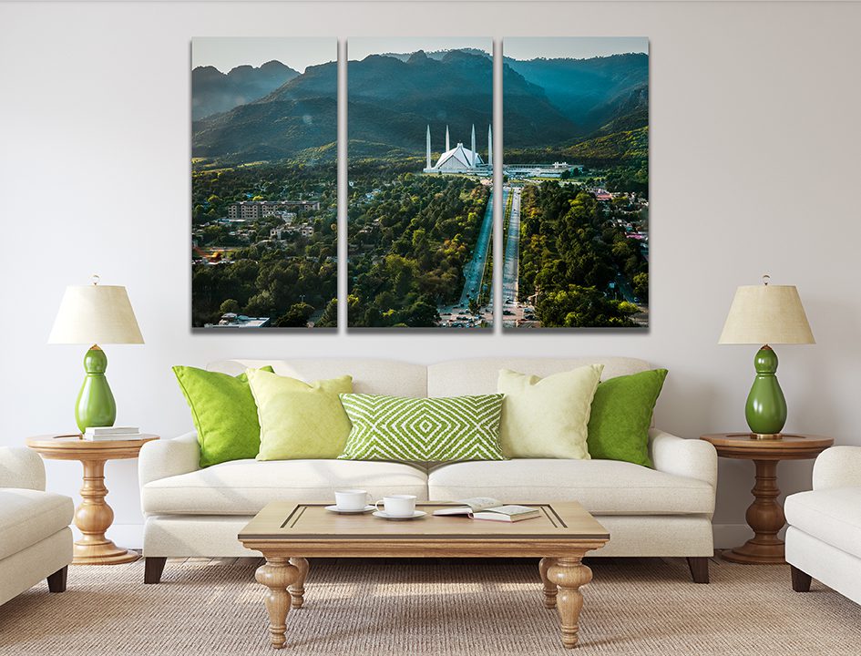 Faisal Mosque Islamabad, Pakistan Canvas Wall Art