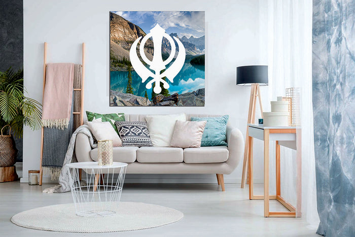 Lake Rock Khanda Sikh Canvas Print Wall Art