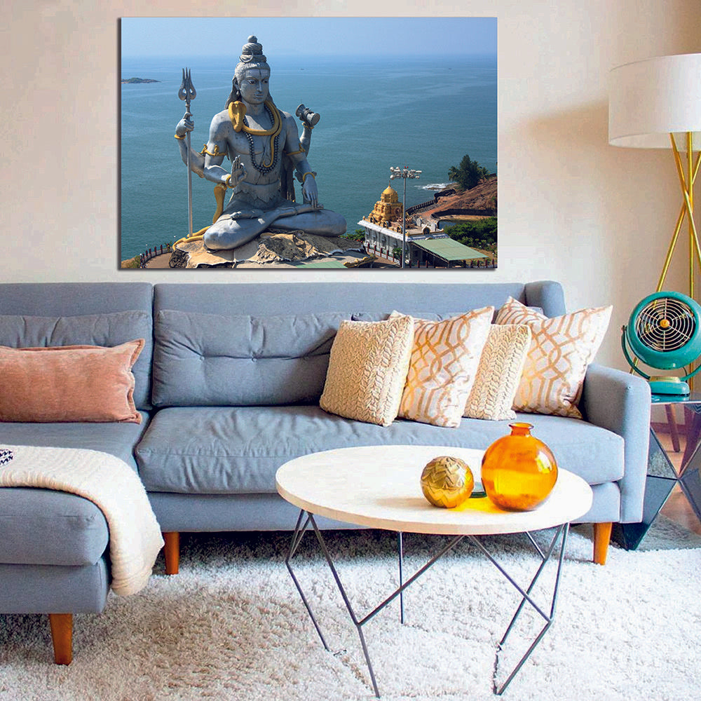 Lord Shiva Statue Murudeshwar Karnataka India Canvas