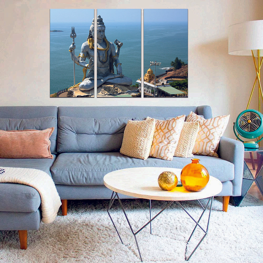 Lord Shiva Statue Murudeshwar Karnataka India Canvas