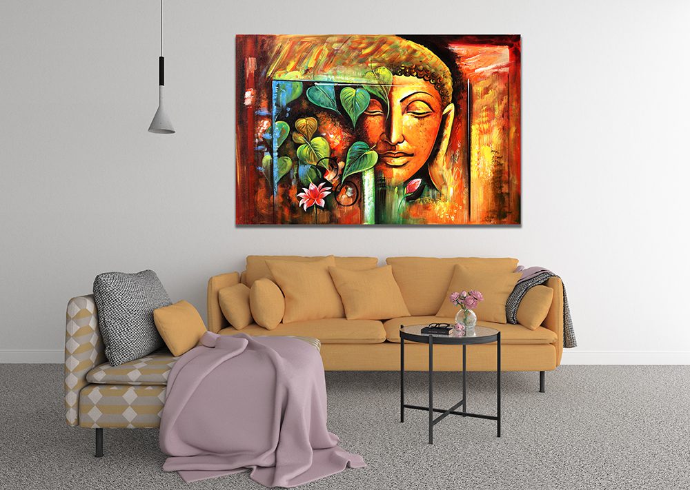Spiritual Buddha Abstract Canvas Print
