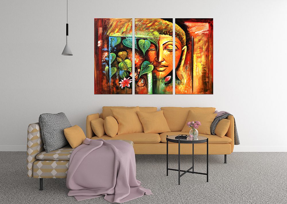 Spiritual Buddha Abstract Canvas Print