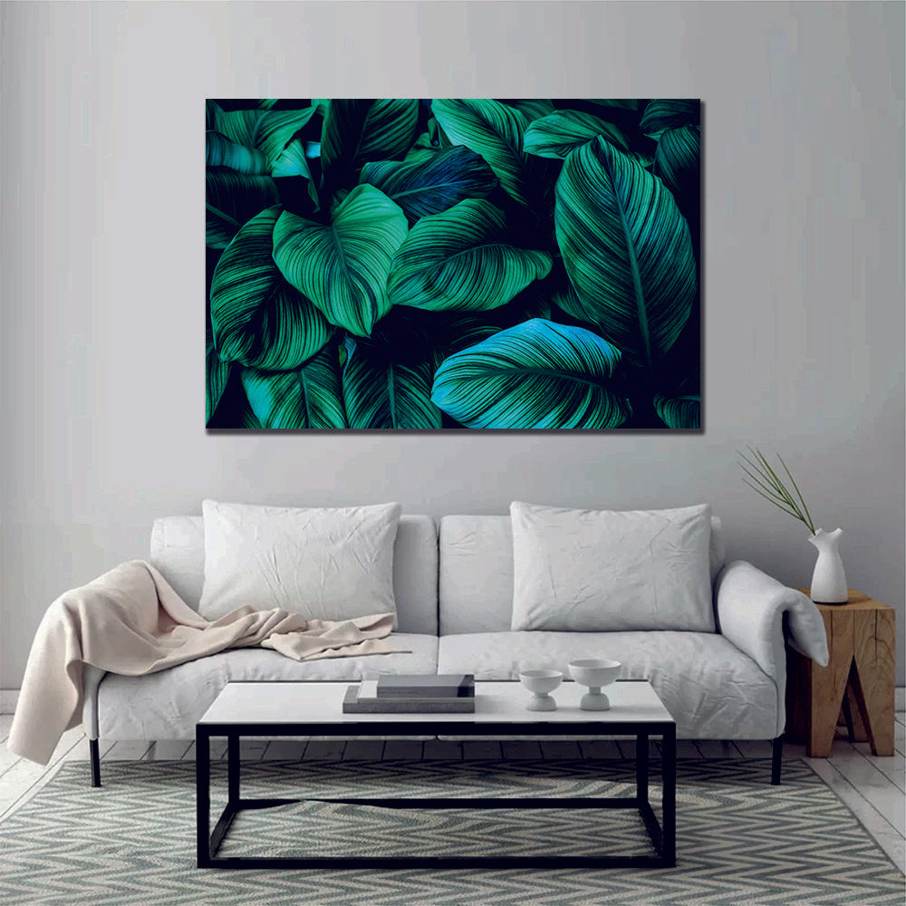 Dark Forrest Leaves Canvas Print Wall Art - Leaf - | MyCanvases