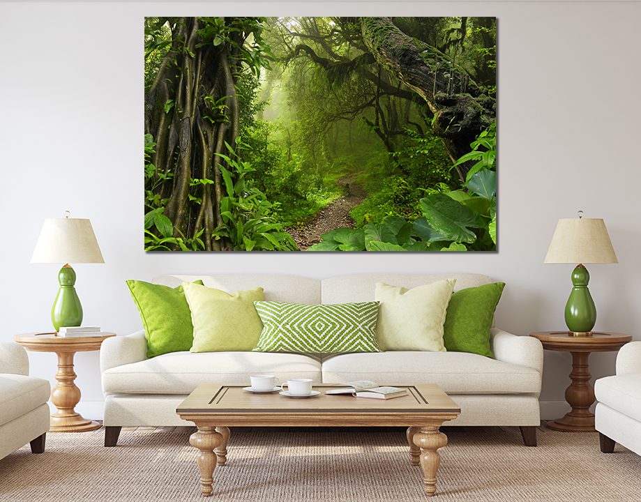 Lush Green Forrest Path Canvas Wall Art - | MyCanvases