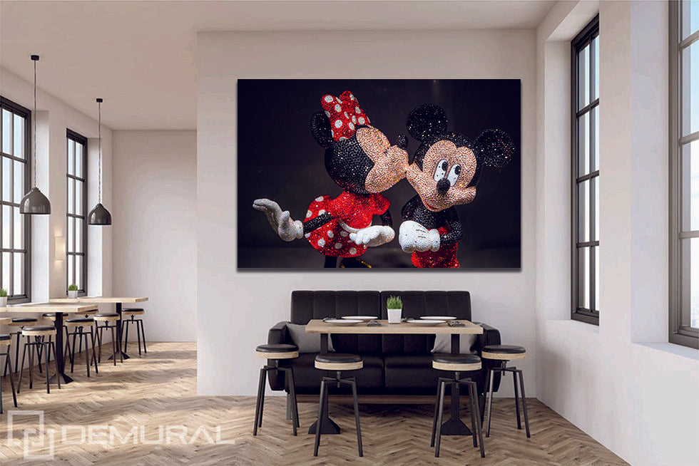 Mickey and Minnie Mouse Crystals Canvas Wall Art - | My Canvases
