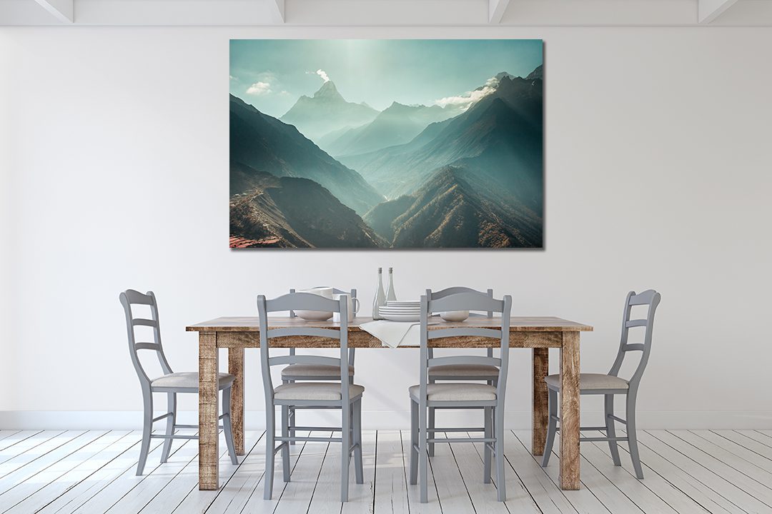 Himalayas Canyons Coniferous Forrest Nepal Canvas - My Canvases