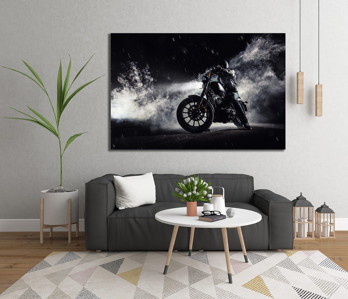Motorcycle Motorbike Chopper Wall Art - | My Canvases