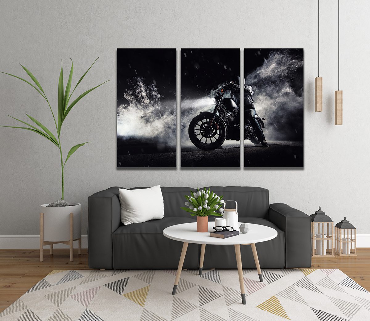 Motorcycle Motorbike Chopper Wall Art