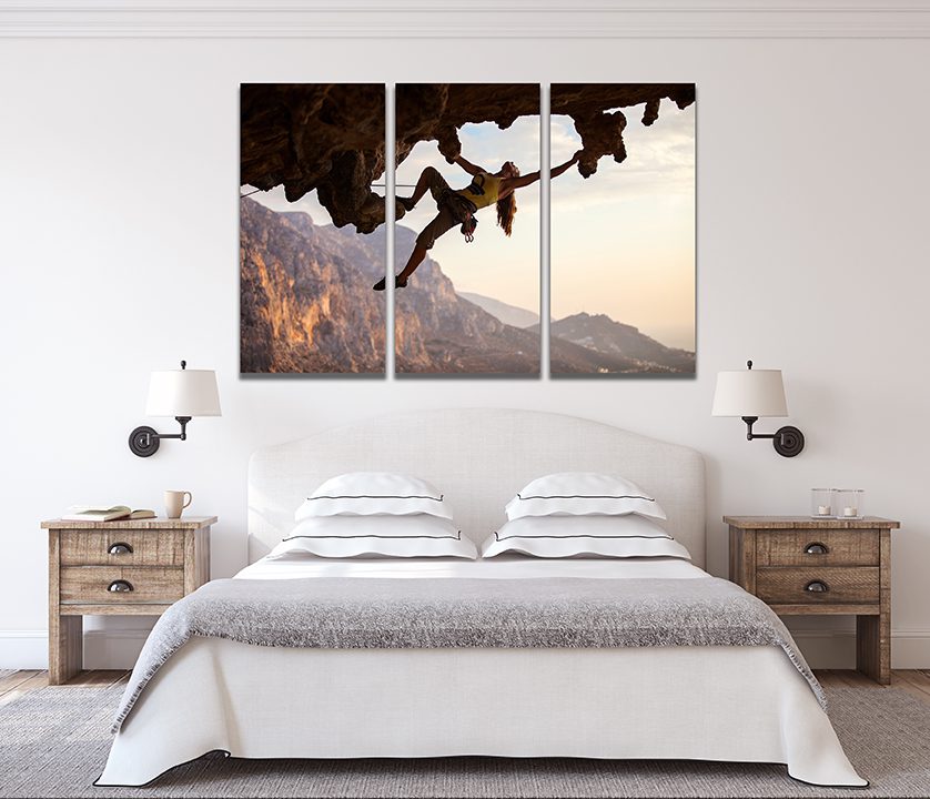 Mountain Climb Hiking Canvas Wall Art