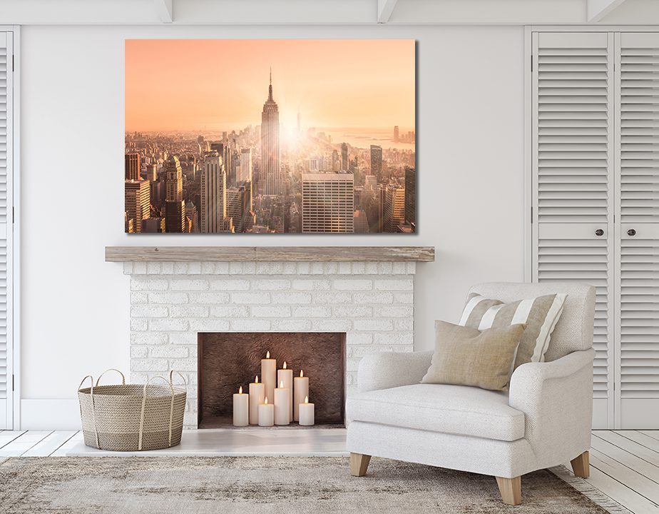 New York City Skyline Sunrise Canvas Wall Art