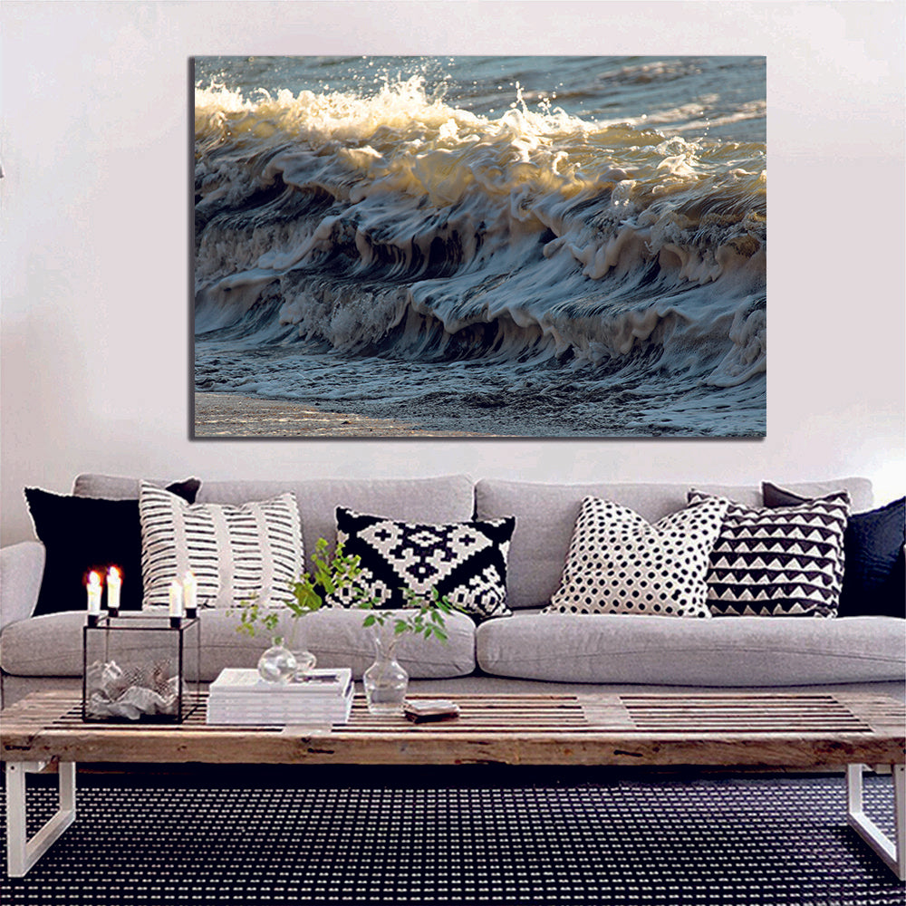 Pacific Waves in Costa Rica sunlight Canvas Print Wall Art | My Canvases