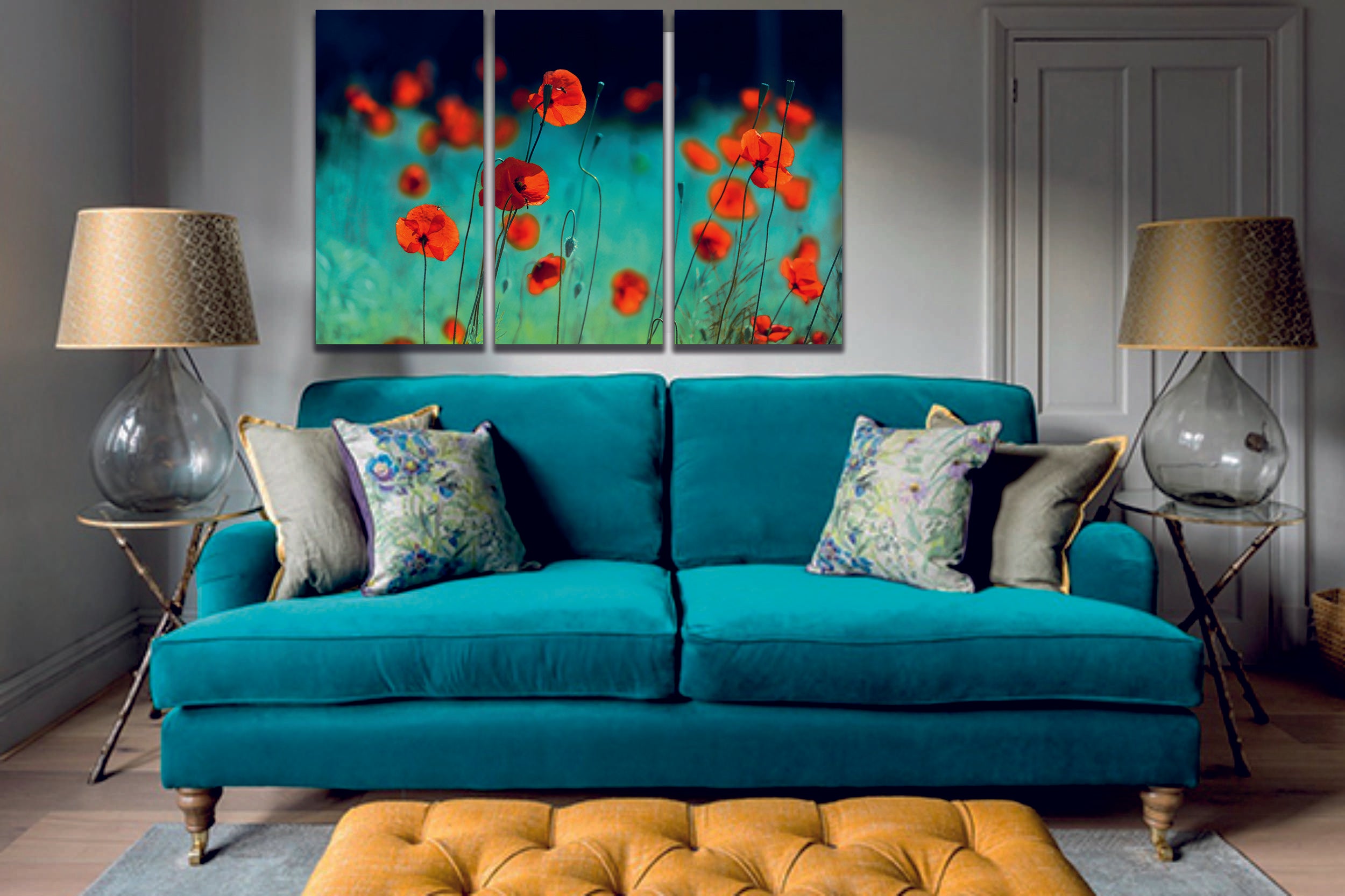 Poppy Field Canvas Wall Art