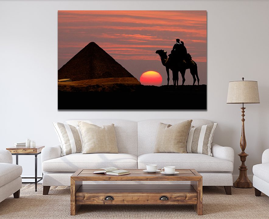 The Pyramids Giza Camel Canvas Print - | MyCanvases