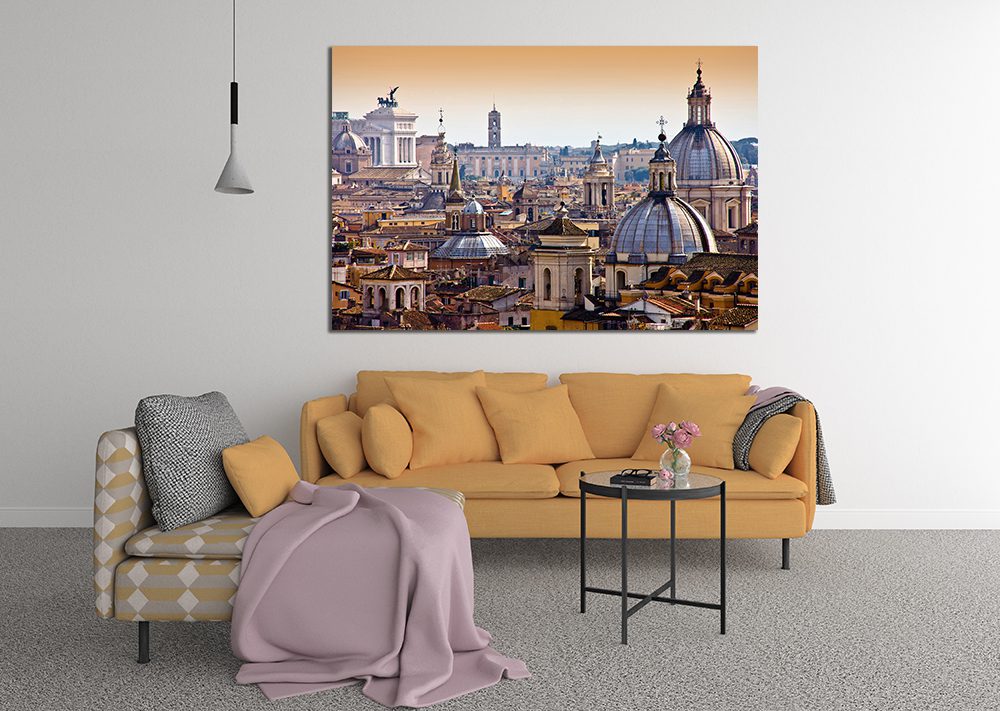 Rome Skyline Canvas Wall Art