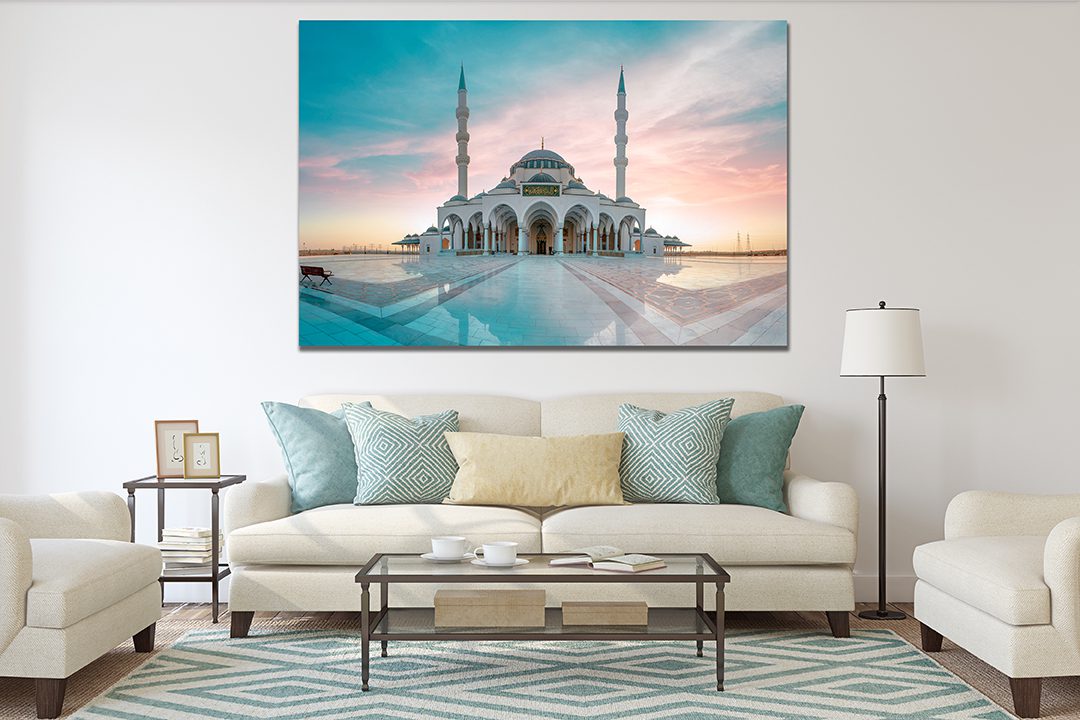 Sharjah Mosque Dubai Canvas Wall Art - | My Canvases