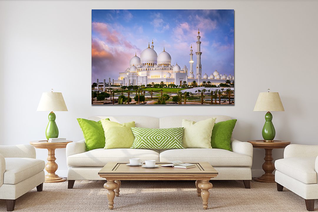 Sheikh Zayed Grand Mosque Abu-Dhabi, UAE Canvas - Wall Art