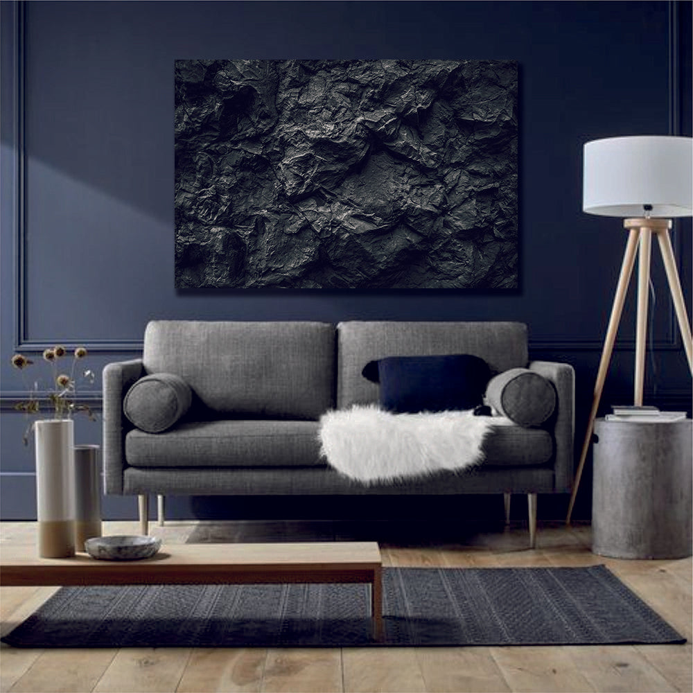Black Stone Rock texture Canvas Print Wall Art - | MyCanvases
