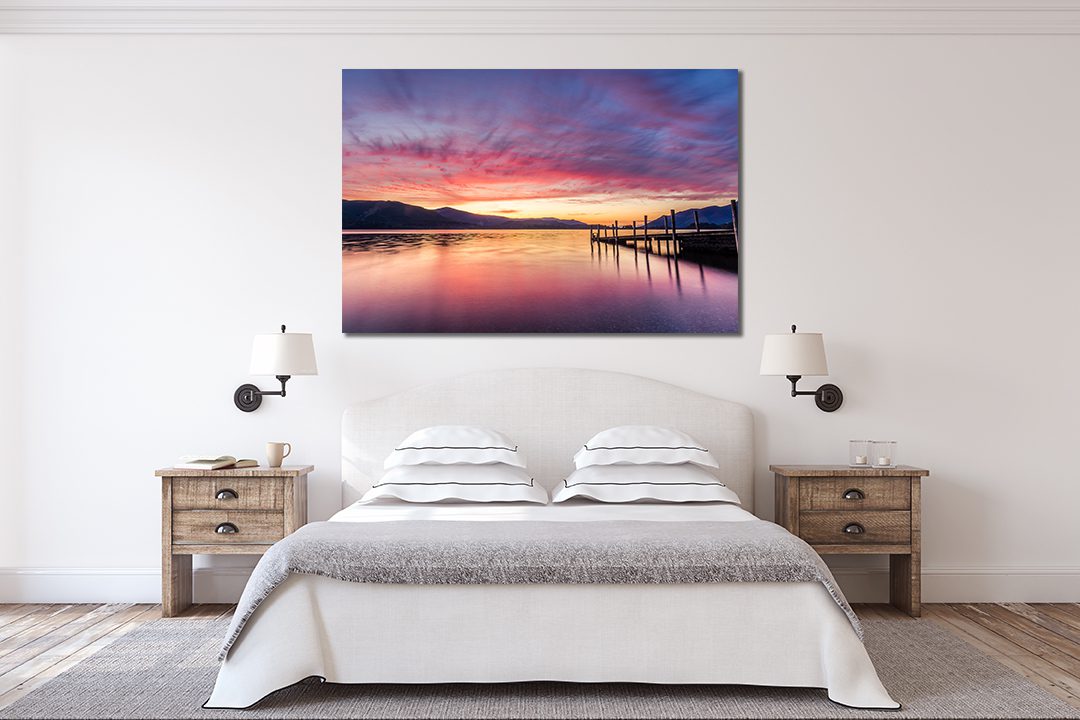 Sunset At Ashness Jetty In Keswick, The Lake District, Canvas Wall Art - | MyCanvas