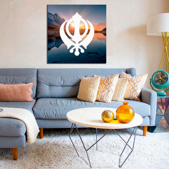 Sunset Hill Khanda Sikh Canvas Print Wall Art