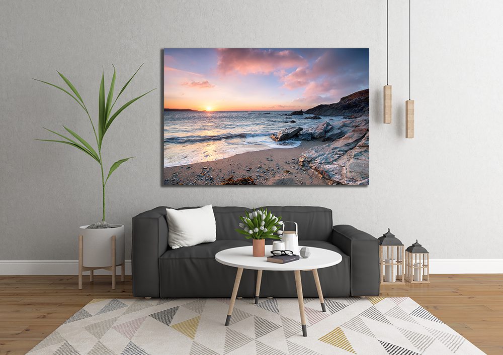 Little Fistral Beach Sunset Newquay Cornish Coast Canvas