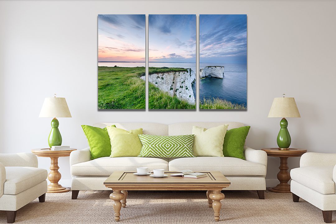Old Harry Rocks Jurassic Coast in Dorset UK Canvas Wall Art