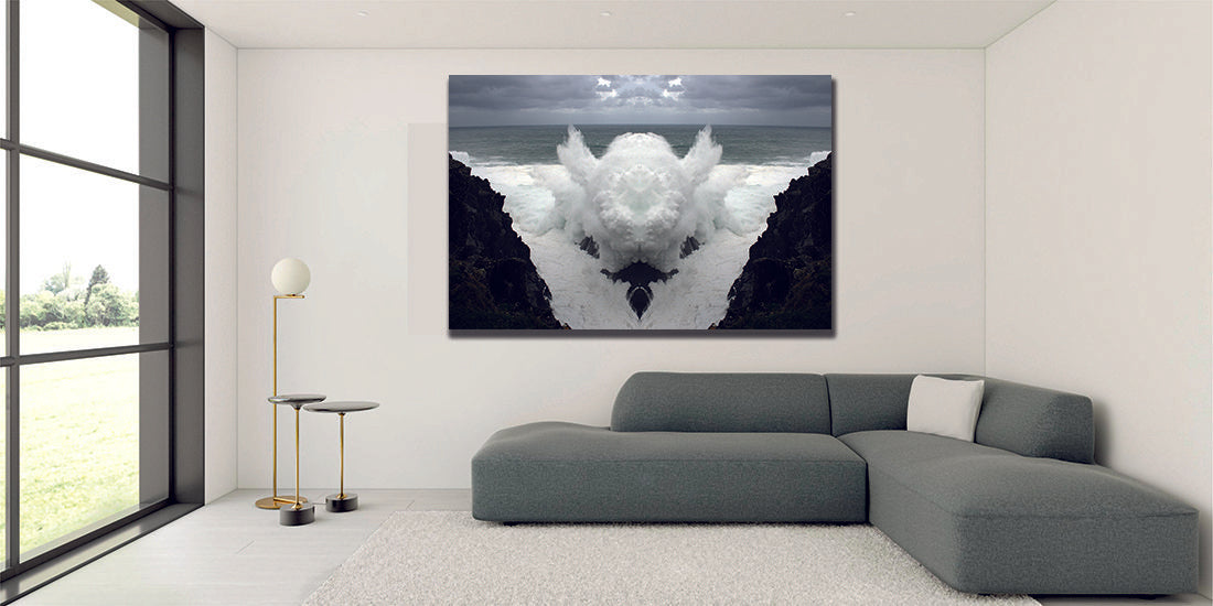 Symmetrical Waves Canvas Wall Art - Unique Home Decor