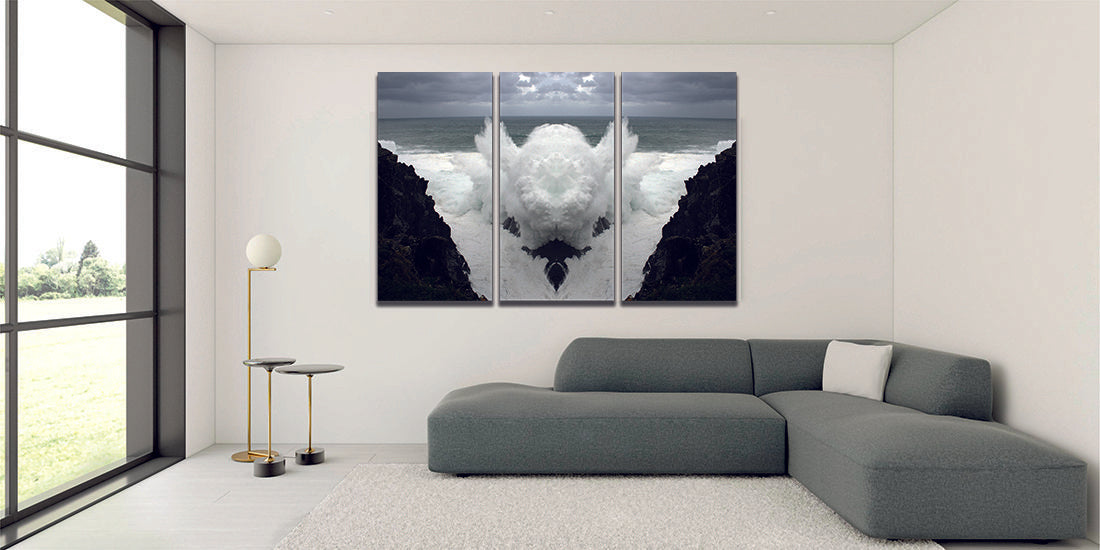 Symmetrical Waves Canvas Wall Art