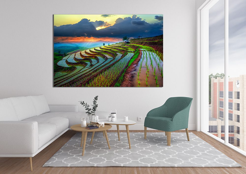 Paddy Field Mae-Jam Village Chiang Mai Province Thailand Canvas