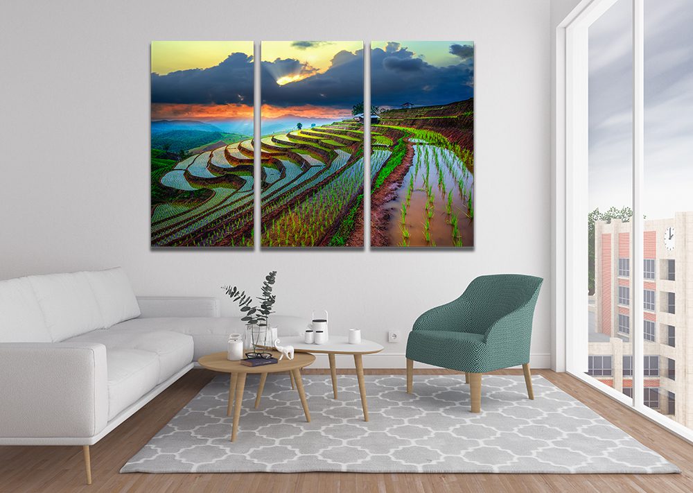 Paddy Field Mae-Jam Village Chiang Mai Province Thailand Canvas