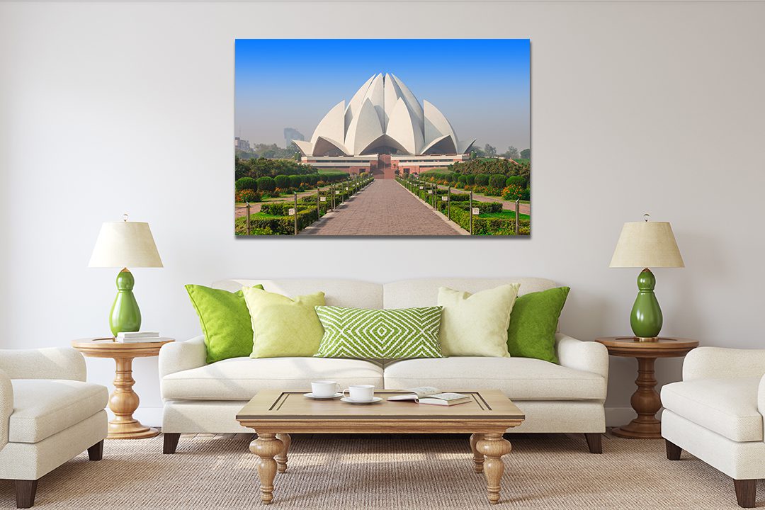 The Lotus Temple, New Delhi, India Canvas Wall Art