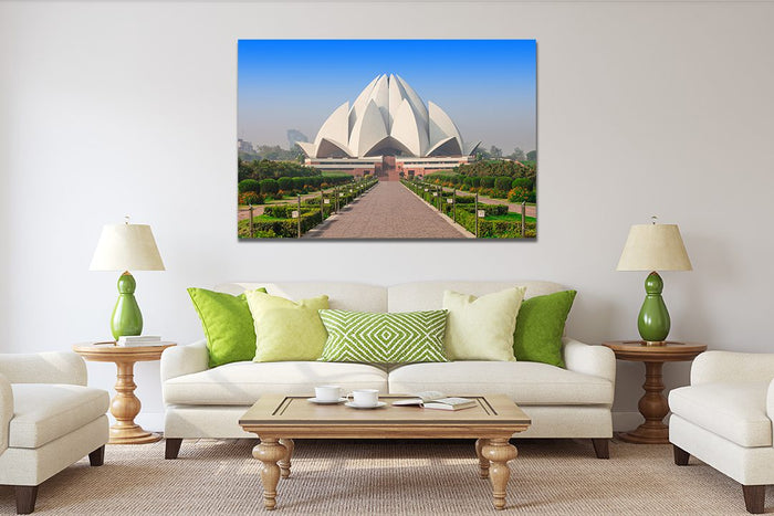 The Lotus Temple, New Delhi, India Canvas Wall Art