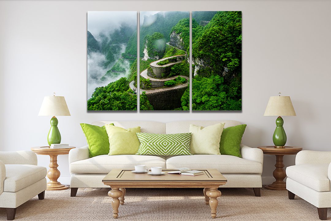 Winding Road Tianmen Mountain National Park Hunan province, China Canvas