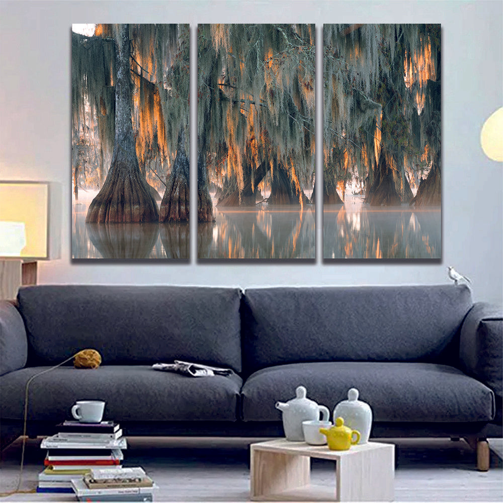 Louisiana, Lake Martin Spanish Moss Water Canvas Wall Art