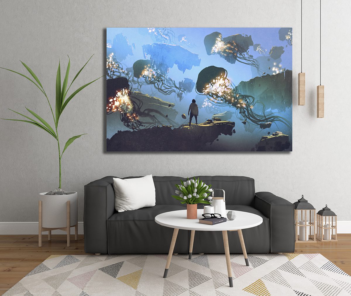 Jellyfish Dreamscape Canvas Wall Art - MyCanvases