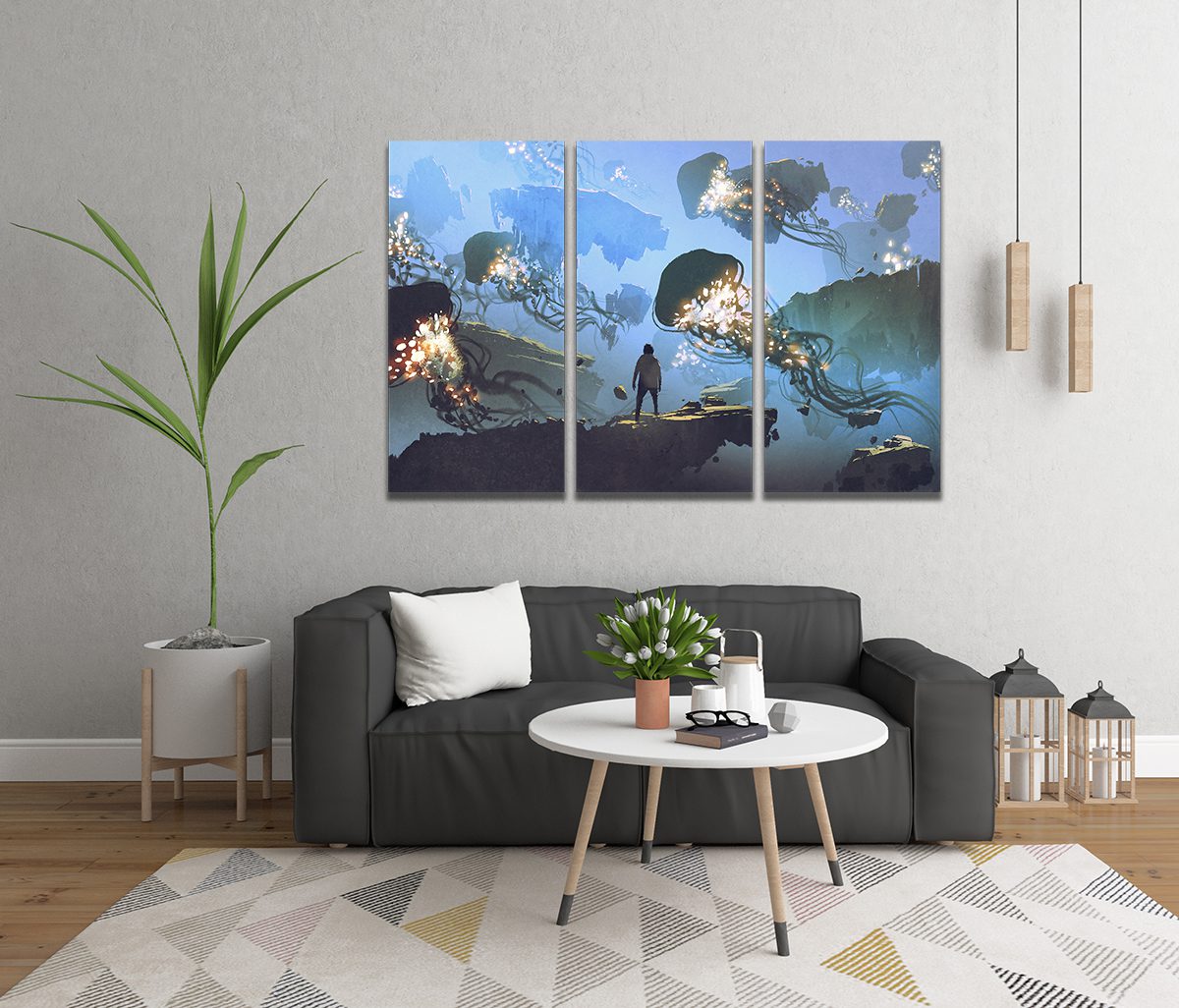 Jellyfish Dreamscape Canvas Wall Art
