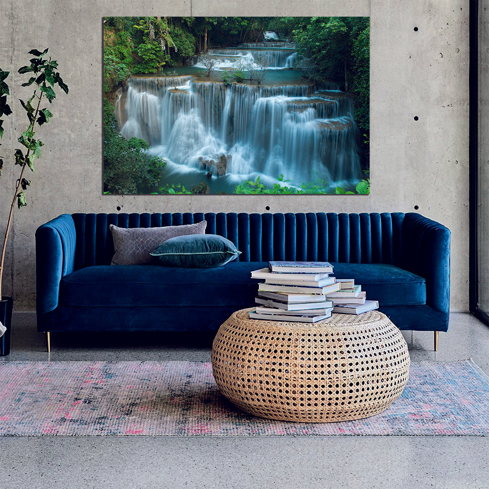 Huay Mae Khamin Waterfalls - Srinakarin National Park, Kanchanaburi, Thailand Canvas Print | MyCanvases