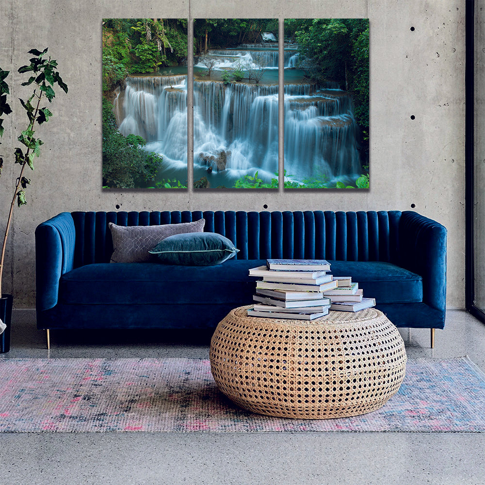 Huay Mae Khamin Waterfalls Srinakarin National Park, Kanchanaburi, Thailand Canvas