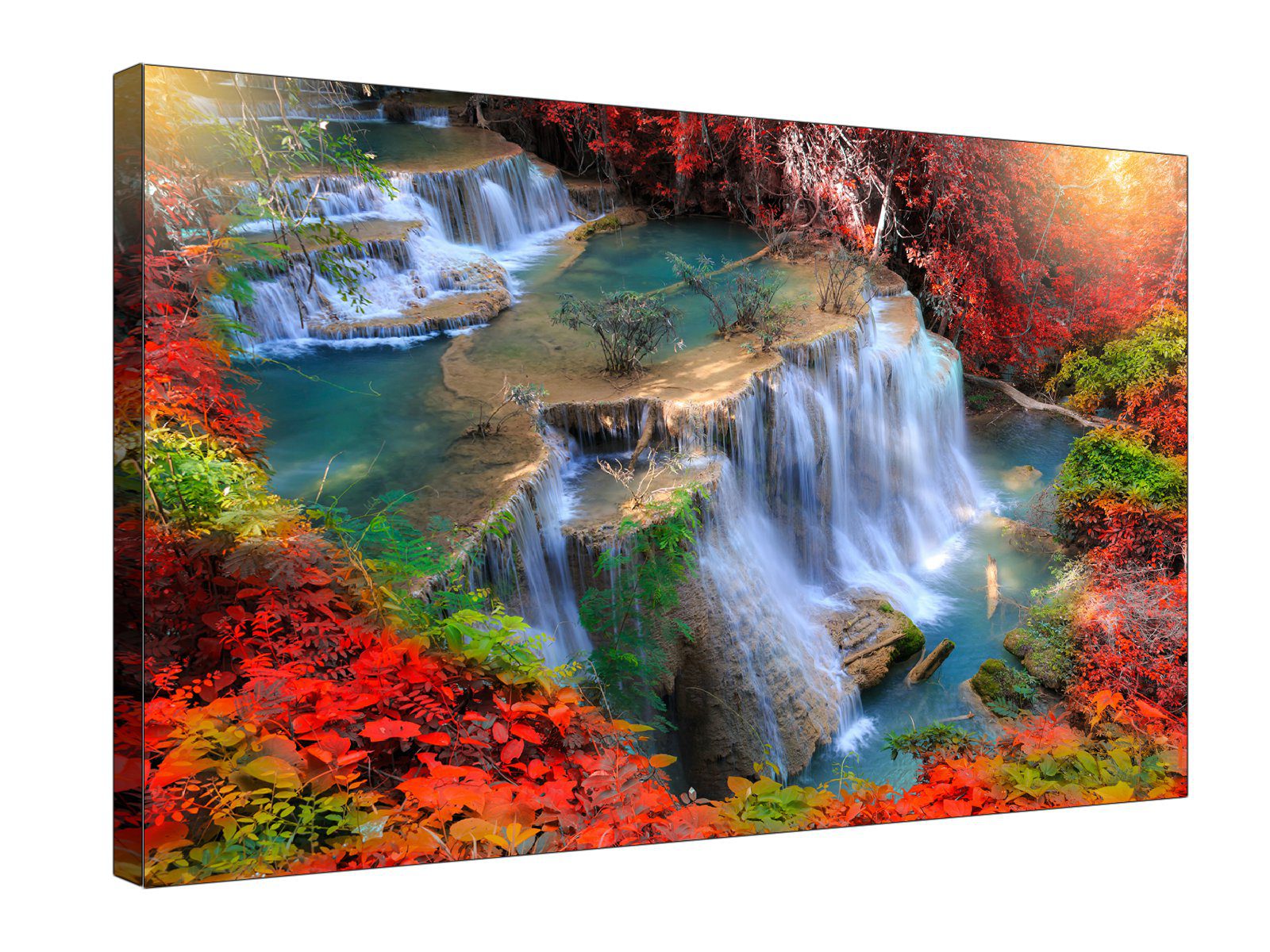 Huay Mae Kamin Waterfall Autumn Forest, Kanchanaburi province, Thailand Canvas