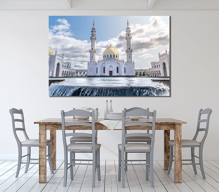 White Mosque Bulgar Tatarstan Wall Art Canvas Print - MyCanvases