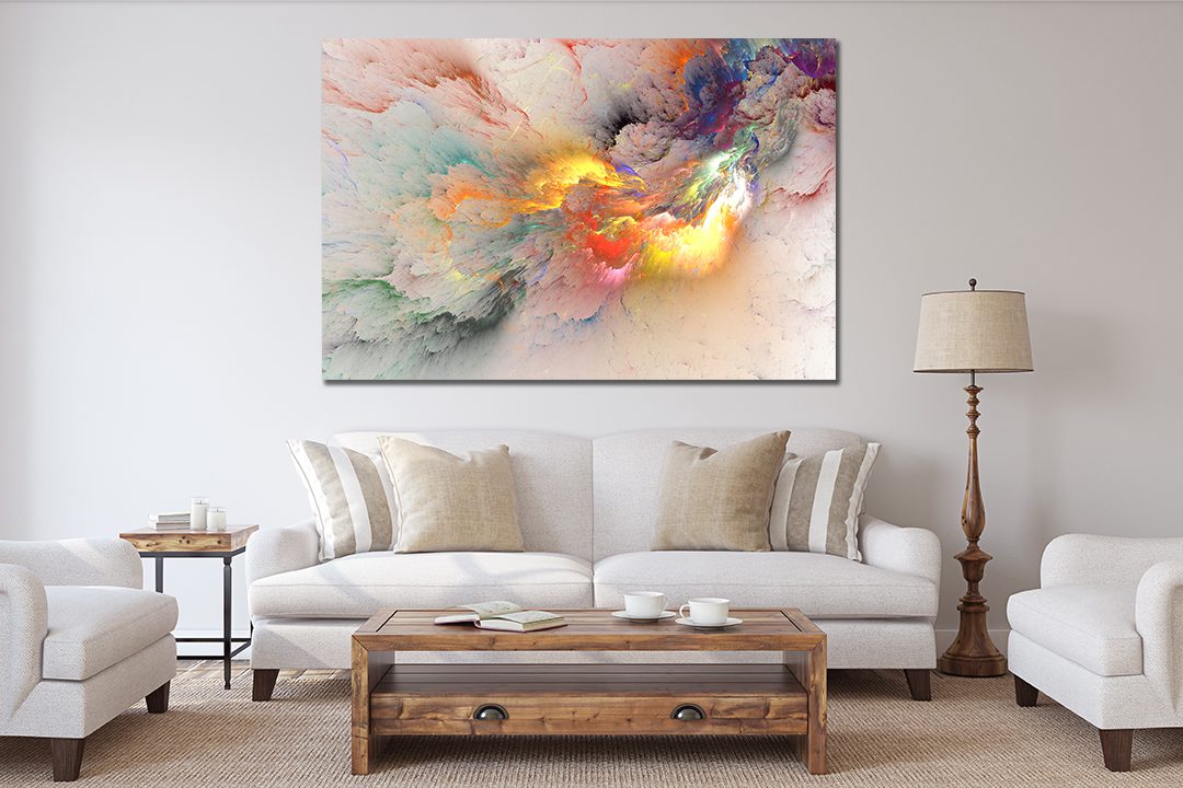Cloud Abstract Liquid Marble Canvas Print Wall Art