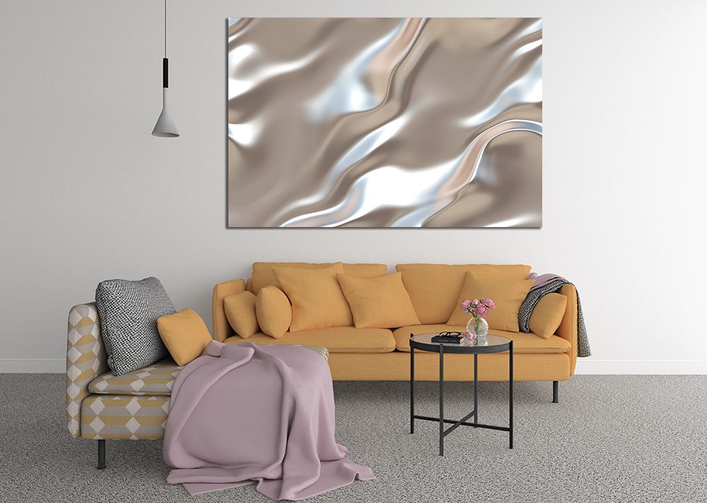 Champagne Silk Canvas Print Wall Art