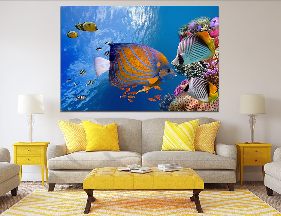 Tropical Coral Fish Under Sea Wall Art - Canvas Print - | MyCanvases