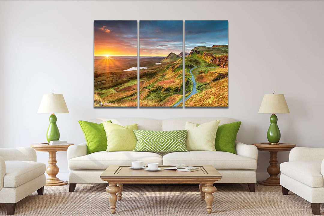 Isle of Skye in Scotland Winding Mountain Road Canvas Print